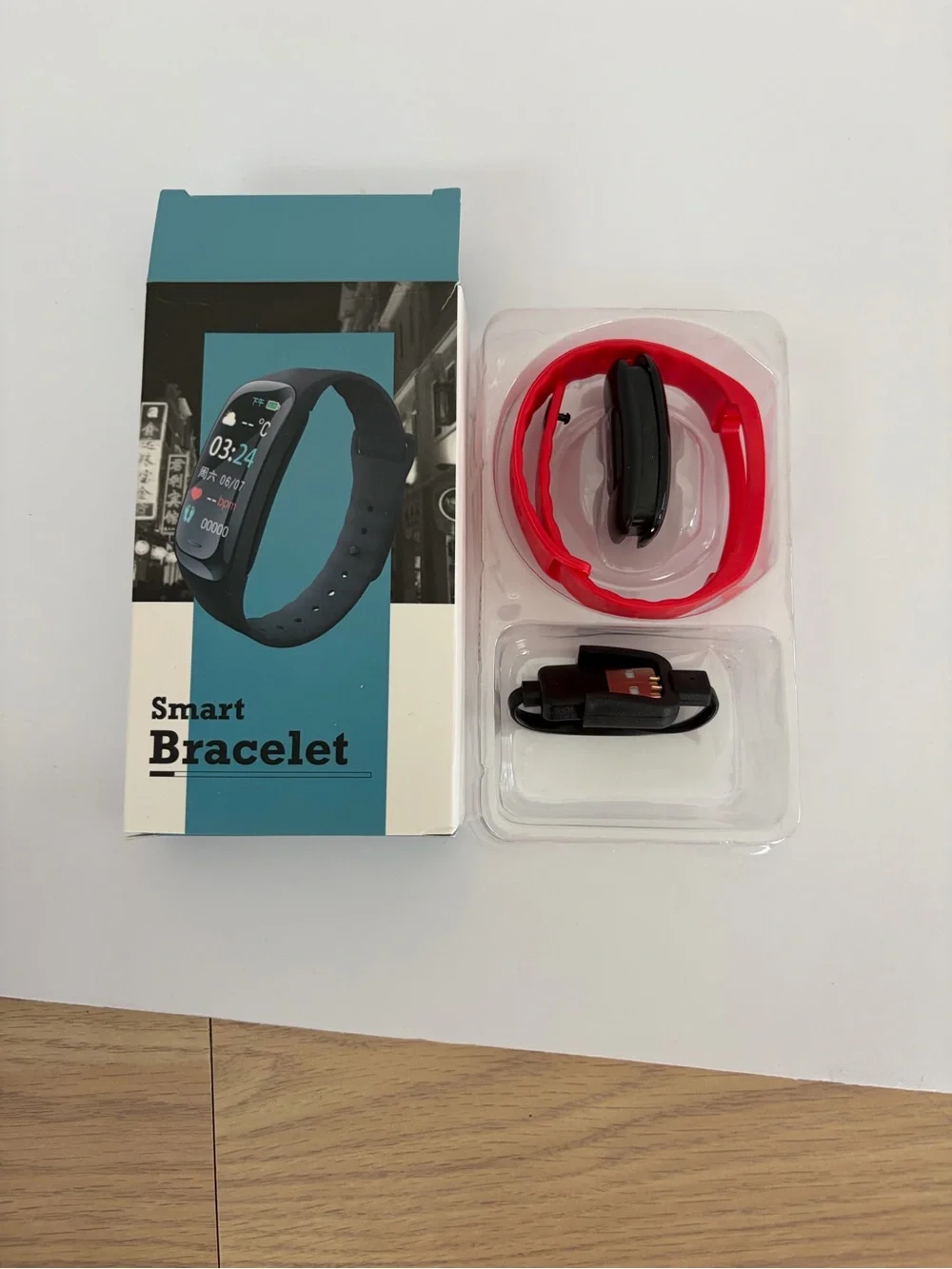 Smart Bracelet Fitness Tracker - Red